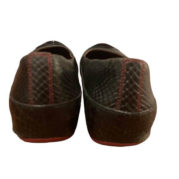 FitFlop size 8.5 EU 40 Black Ballet Flats Crocodile Embossed Cap Toe Shoes. - Picture 5 of 8